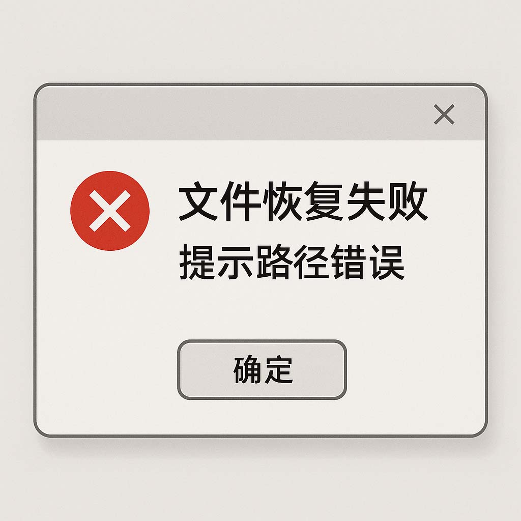 文件恢复失败提示路径错误怎么解决