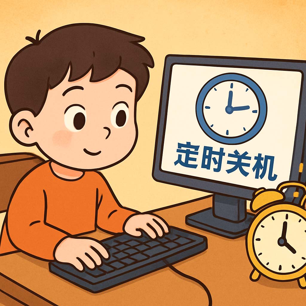 小学生用电脑怎么设置定时关机