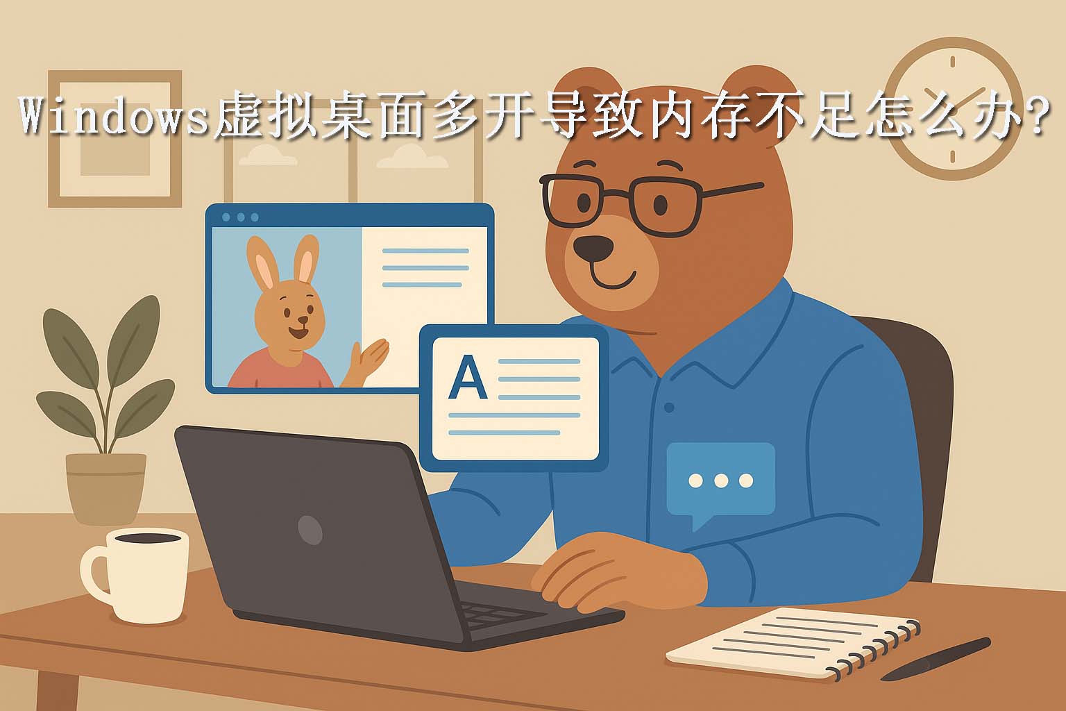 Windows虚拟桌面多开导致内存不足怎么办?