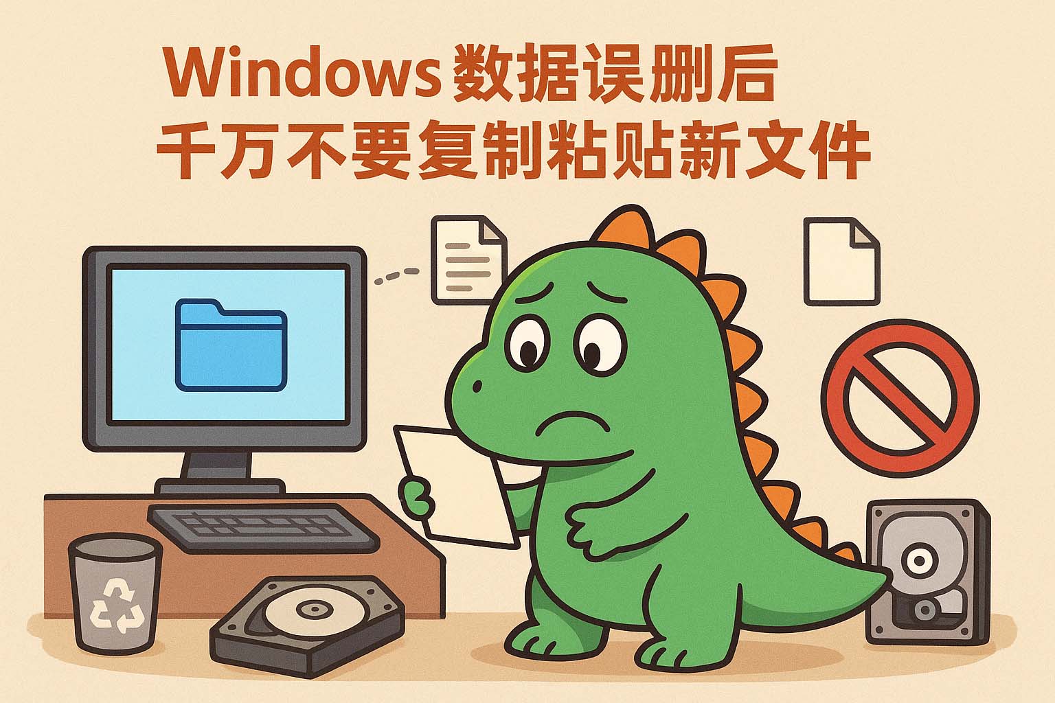 数据误删后千万不要复制粘贴新文件