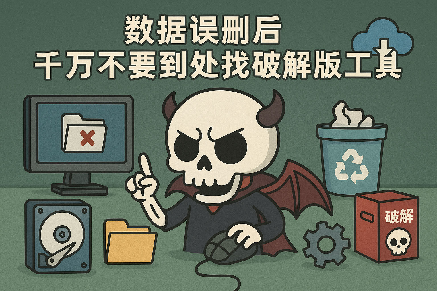 数据误删后千万不要到处找破解版工具