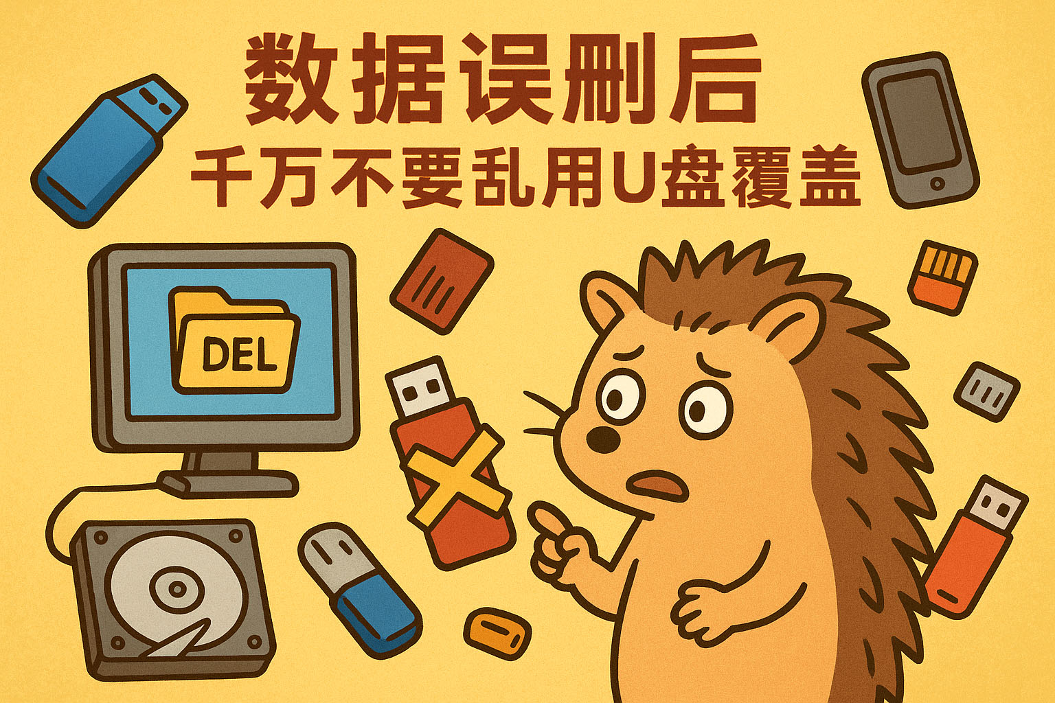 数据误删后千万不要乱用U盘覆盖