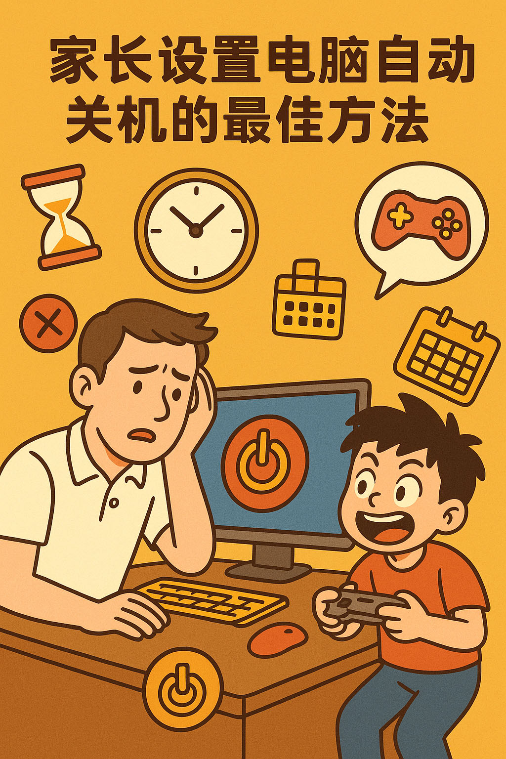 家长设置电脑自动关机的最佳方法