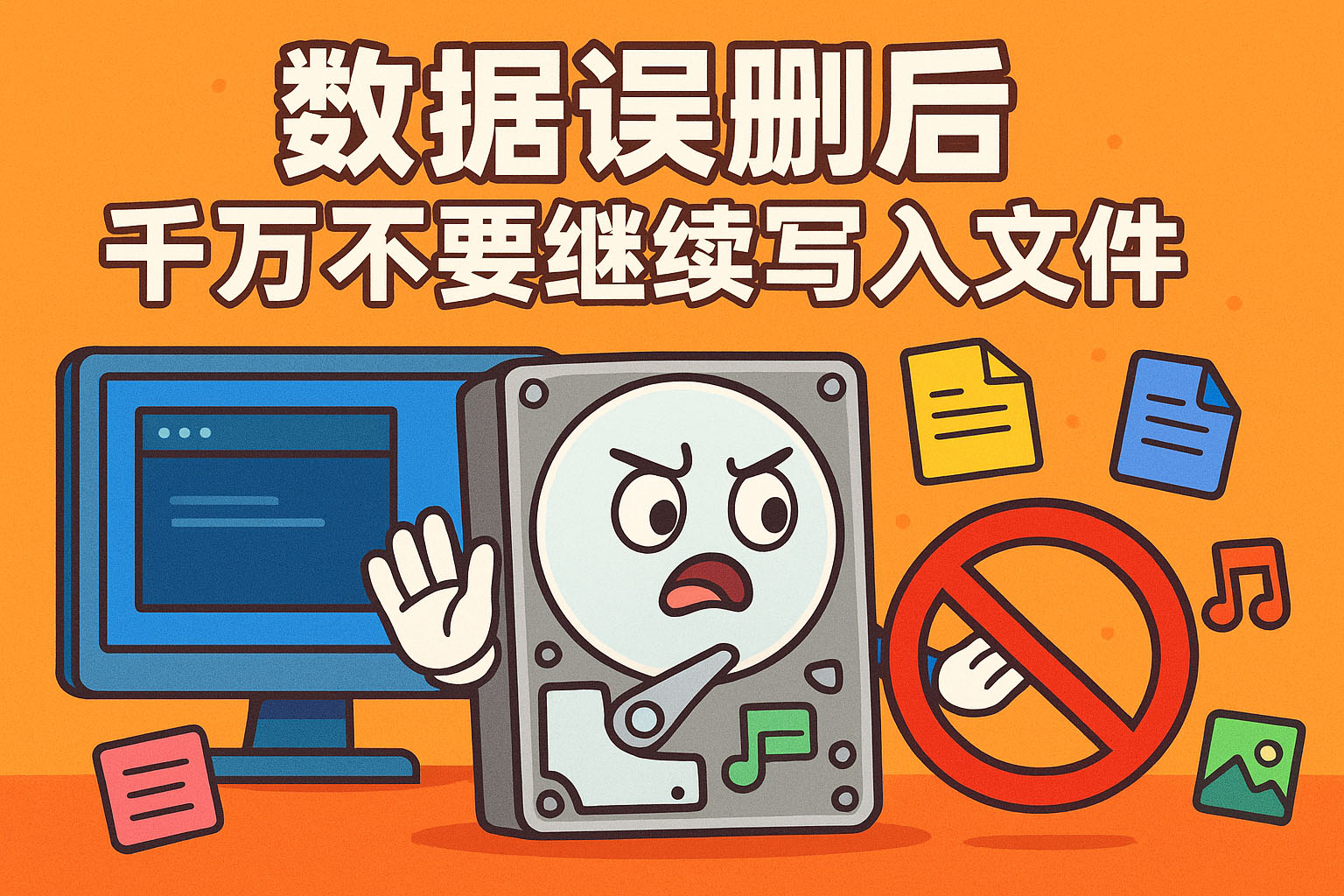 数据误删后千万不要继续写入文件