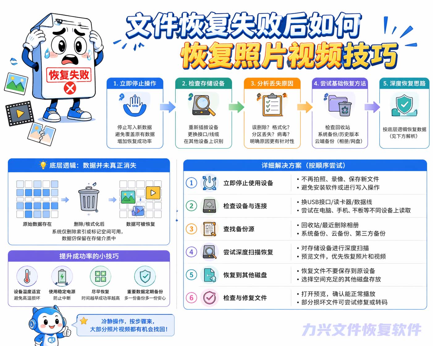 文件恢复失败后如何恢复照片视频技巧